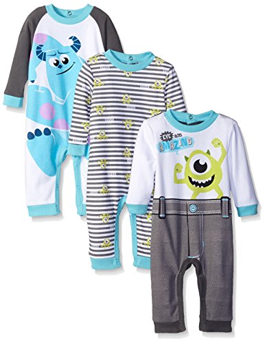 Product Cover Disney Baby Boys' Monsters Inc Mike and Sully 3 Pack Coveralls