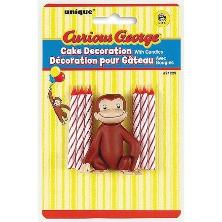 Product Cover Unique Industry, Curious George Candles and Cake Topper, 6-piece Set
