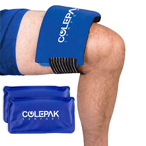 Product Cover Ice Packs for Injuries (2 Pack) & Wrap - ColePak Comfort Reusable Hot and Cold Therapy Packs - Perfect Ice Pack Wrap for Knee, Back, Foot, Ankle (10