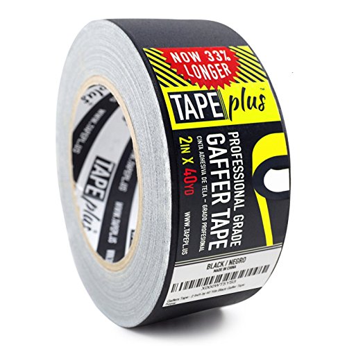 Product Cover Gaffers Tape - 2 Inch by 40 Yards in Black - Get 33% More! High End Professional Grade - Gaffer Tape is the Perfect Alternative to Duct Tape, Electrical Tape, and other Adhesives