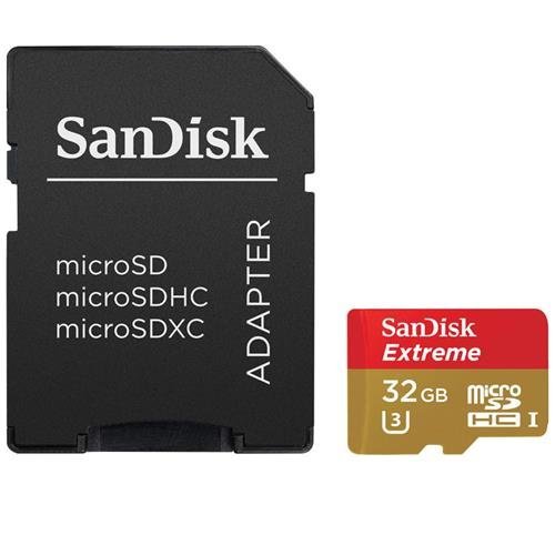 Product Cover SanDisk Extreme 32GB microSDHC UHS-I/V30/U3/Class 10 Card with Adapter (2-Pack)