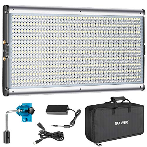 Product Cover Neewer Dimmable Bi-Color LED Professional Video Light for Studio, YouTube Outdoor Video Photography Lighting Kit, Durable Metal Frame, 960 LED Beads, 3200-5600K, CRI 95+