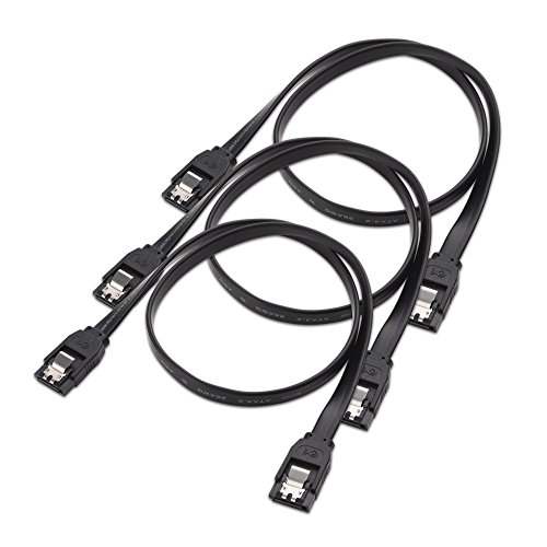 Product Cover Cable Matters 3-Pack Straight SATA III 6.0 Gbps SATA Cable (SATA 3 Cable) Black - 24 Inches