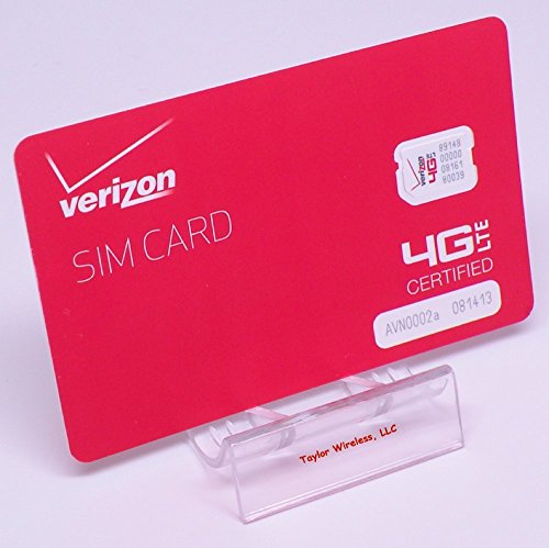 Product Cover Verizon Nano SIM Card (4FF) Non-NFC for iPhone X, XR, XS, Max 8, 8 Plus, 7, 6, iPad Air with TrendON SIM Ejection Tool