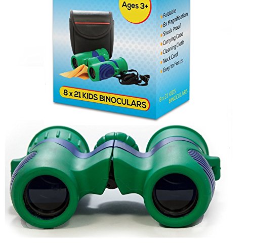 Product Cover Shock Proof 8x21 Kids Binoculars Set - For Bird Watching - Educational Learning - Stargazing - Hunting - Hiking - Sports Games - Outdoor Adventure - Astronomy USA SELLER