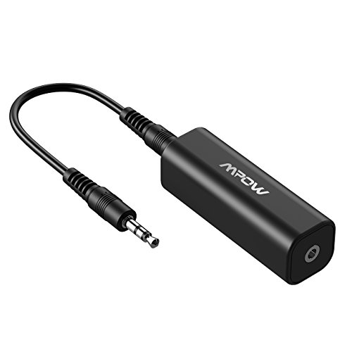 Product Cover Mpow Ground Loop Noise Isolator for Car Audio/Home Stereo System with 3.5mm Audio Cable (Black)