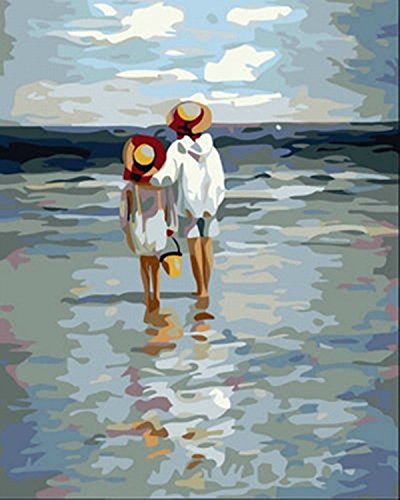 Product Cover YXQSED DIY Oil Painting Paint by Number Kit G101New-See to Sea 12X16 Inch