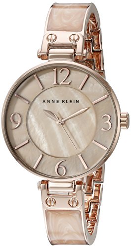 Product Cover Anne Klein Women's AK/2210BMRG Rose Gold-Tone and Pink Marbleized Bangle Watch