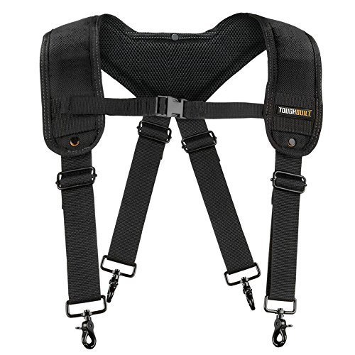 Product Cover Toughbuilt Padded Suspenders for Tool Belt Even Weight Distribution