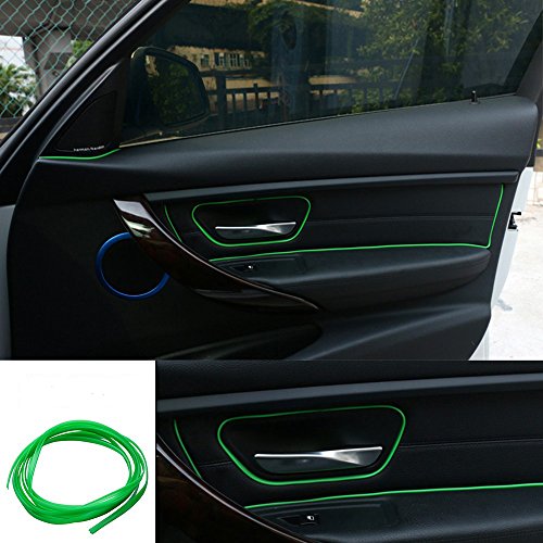 Product Cover ATMOMO 5M Flexible Trim for DIY Automobile Car Interior Exterior Moulding Trim Decorative Line Strip (Green)