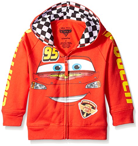 Product Cover Disney Little Boys' Toddler Cars '95 Hoodie, Red, 3T