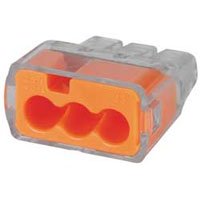 Product Cover IDEAL 30-1033 Push-In Connector, 3-Port, 12-20 AWG, Orange, Box of 100 by Ideal Industries