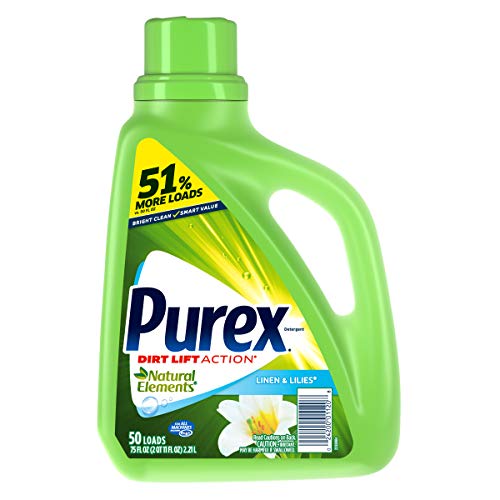 Product Cover Purex Liquid Natural Elements Laundry Detergent, Linen & Lilies, 75 oz (50 loads)