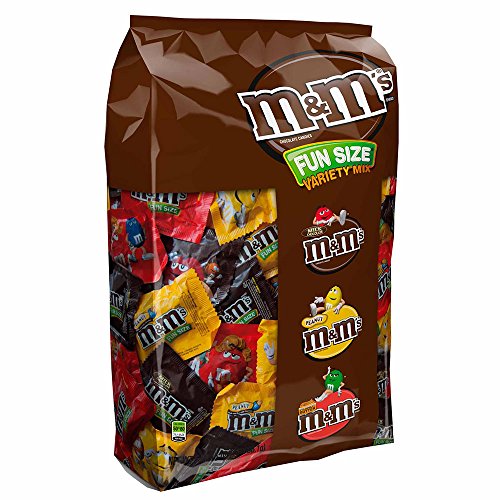 Product Cover M&M'S Fun Size Chocolate Variety Mix, Bulk Candy for Valentine's Day, 85.23-Ounce 150 Piece Bag