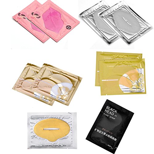 Product Cover CCbeauty 10-Pack Collagen Crystal Lip Mask Eye Mask Nose Blackhead Mask Care Gel MIX Package
