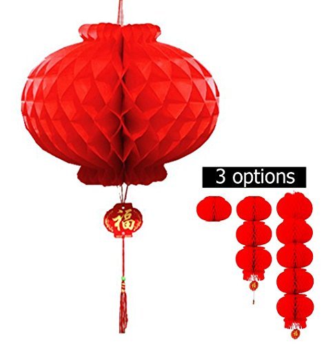 Product Cover Red Lantern festival decoration For Wedding, New Year ,Chinese Spring Festival ,set of 10. (1)