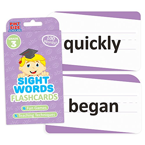 Product Cover Sight Words Flashcards for Reading Readiness - Choose from 5 Grade Levels, 100 Words Each! by Pint-Size Scholars (Third Grade)