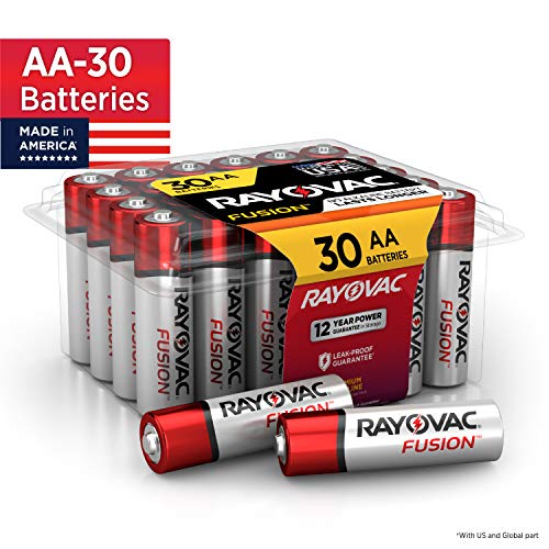 Product Cover Rayovac Fusion AA Batteries, Premium Alkaline Double A Batteries, 30 Count