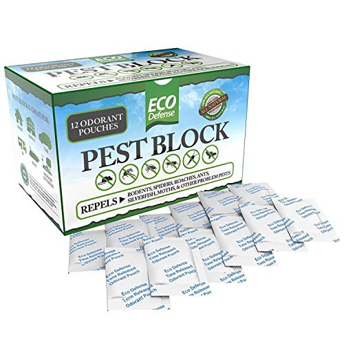 Product Cover Eco Defense Pest Control Pouches - All Natural - Repels Rodents, Spiders, Roaches, Ants, Moths & Other Pests - 12 Pack - Best Mouse Trap Alternative