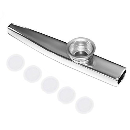 Product Cover Generic Aluminium Alloy Kazoo with Diaphragm Silver-15013494MG