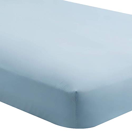 Product Cover Bare Home Kids Fitted Bottom Sheet Twin - Premium 1800 Ultra-Soft Wrinkle Resistant Microfiber - Hypoallergenic - Deep Pocket (Twin, Light Blue)