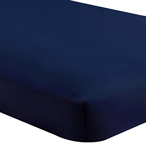 Product Cover Full , Dark Blue : Fitted Bottom Sheet Premium 1800 Ultra-Soft Wrinkle Resistant Microfiber, Hypoallergenic, Deep Pocket (Full, Dark Blue)