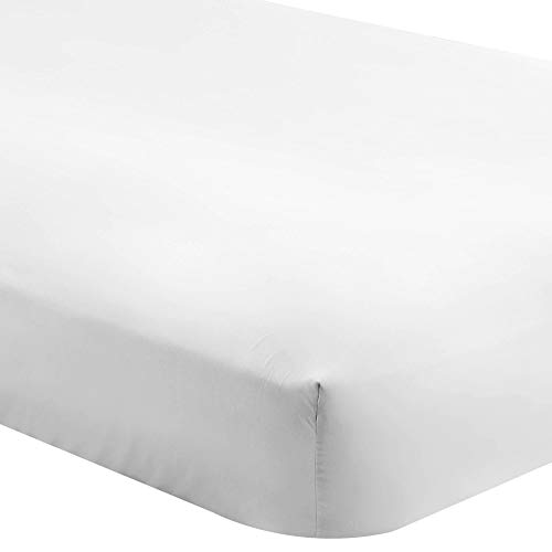 Product Cover Bare Home Fitted Bottom Sheet Full - Premium 1800 Ultra-Soft Wrinkle Resistant Microfiber - Hypoallergenic - Deep Pocket (Full, White)
