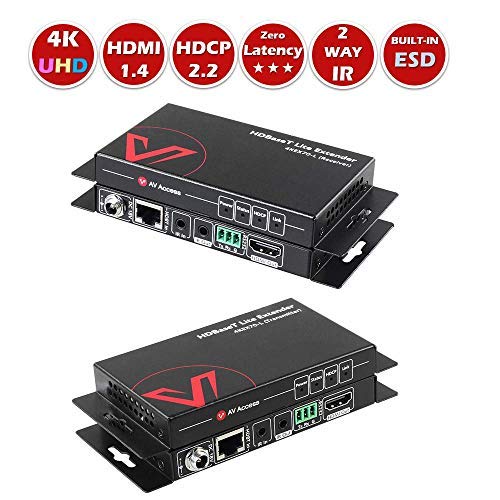 Product Cover AV Access HDMI Extender HDBaseT Extender Signal Uncompressed 4K 60Hz Over Cat5e Cat6a 70m 230ft 1080P 40m 130ft 4K PoE Bi-directional IR and RS232 70m HDMI Extender