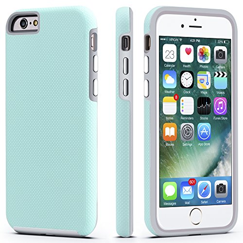Product Cover CellEver iPhone 6 / 6s Case, Dual Guard Protective Shock-Absorbing Scratch-Resistant Rugged Drop Protection Cover for Apple iPhone 6 / 6S (Mint)