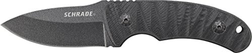 Product Cover Schrade SCHF57 6.3in Steel Full Tang Fixed Blade Knife with 2.6in Drop Point Blade and G-10 Handle for Outdoor Survival, Camping and EDC