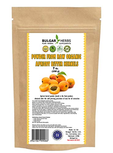 Product Cover Raw Organic Bitter Apricot Kernel Powder, The Best Natural Source of Vitamin B17 - 7 Oz.
