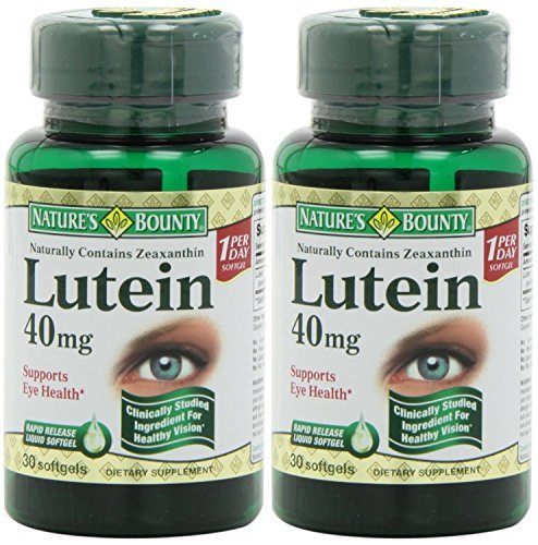 Product Cover Natures Bounty Lutein 40 Mg, 60 Softgels (2 X 30 Count Bottles)