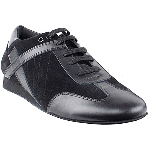 Product Cover Men's Ballroom Latin Salsa Sneaker Dance Shoes Leather SERO106BBXEB Comfortable - Very Fine (Bundle of 5)
