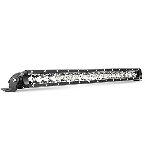 Product Cover LED Light Bar Nilight 21inch 100W Spot & Flood Combo Single Row 9000LM Off Road  3D LED Fog & Driving Light Roof Bumper Light Bars for Jeep Ford Trucks Boat , 2 Years Warranty