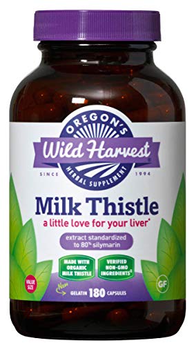 Product Cover Oregon's Wild Harvest Milk Thistle Organic Non-GMO Herbal Supplement, 180Count