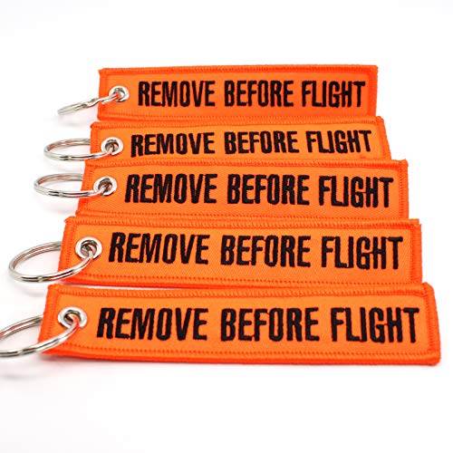 Product Cover Rotary13B1 Remove Before Flight Keychain - NEON Orange/Black 5PCS - Sale