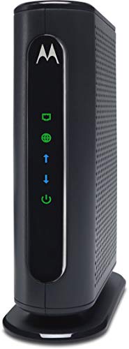 Product Cover MOTOROLA 8x4 Cable Modem, Model MB7220, 343 Mbps DOCSIS 3.0, Certified by Comcast XFINITY, Time Warner Cable, Cox, BrightHouse, and More (No Wireless)