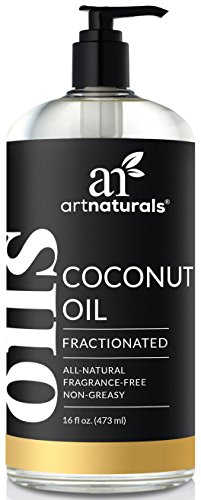 Product Cover ArtNaturals Premium Fractionated Coconut Oil - (16 Fl Oz / 473ml) - 100% Natural & Pure - Therapeutic Grade Carrier and Massage and Body Oil - for Hair and Skin or Diluting Aromatherapy Essential Oils
