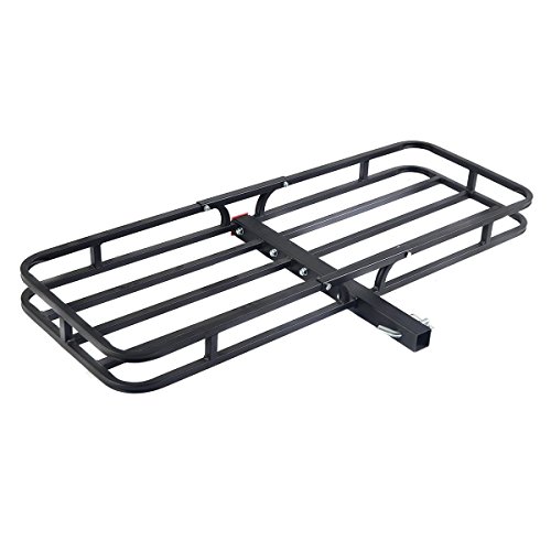 Product Cover Goplus 500LBS Cargo Carrier Basket Hitch Mount Heavy Duty Steel for 2