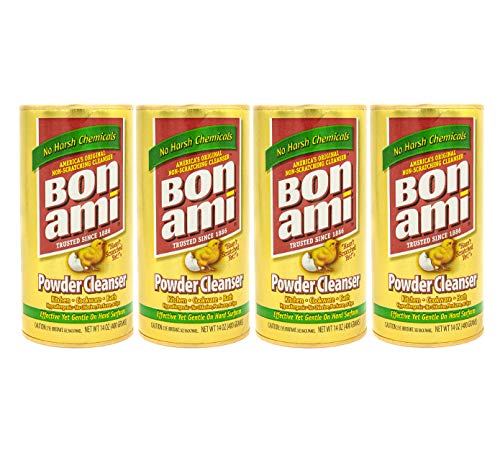 Product Cover Bon Ami Powder Cleanser for Kitchens & Bathrooms - All Types of Surfaces, Cleans Grime & Dirt, Polishes Surfaces, Absorbs Odors (4 Pack)