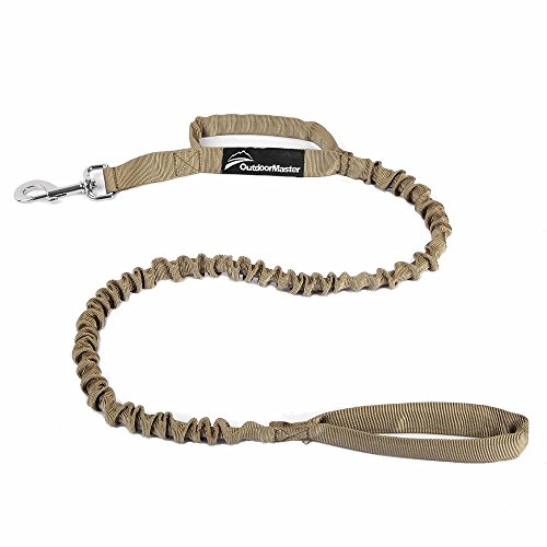 Product Cover OutdoorMaster Bungee Dog Leash, Improved Dog Safety & Comfort (Tan)