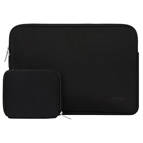 Product Cover MOSISO Water Repellent Neoprene Sleeve Bag Cover Compatible with 13-13.3 inch Laptop with Small Case, Black