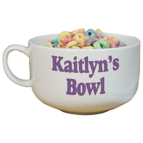 Product Cover GiftsForYouNow Any Message Personalized Cereal Bowl, 32 oz, Ceramic