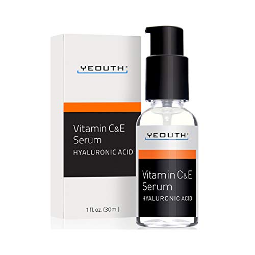 Product Cover YEOUTH Vitamin C and E Day Serum with Hyaluronic Acid, anti aging skin care product/anti wrinkle serum will fill fine lines, even skin tone and fade age spots.