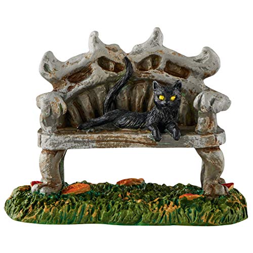 Product Cover Department 56 Halloween Accessories for Village Collections Black Cat Bench Figurine, 2.88 Inch, Multicolor