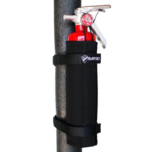 Product Cover Bartact 2.5 Lb Roll Bar Fire Extinguisher Holder - Steel Brackets - Black