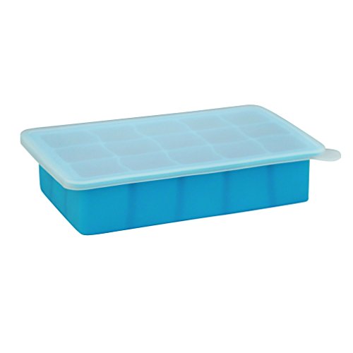 Product Cover green sprouts Fresh Baby Food Freezer Tray  | Perfectly portioned for baby's first feedings | Clear lid for covering food & stacking trays, Flexible for easy removal, Dishwasher safe
