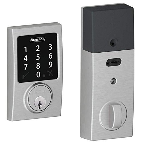 Product Cover (New Model) Schlage Connect Century Touchscreen Deadbolt with Z-Wave Technology and Extra Key (Satin Chrome)