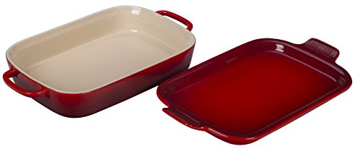 Product Cover Le Creuset Stoneware Rectangular Dish with Platter Lid, 14 3/4