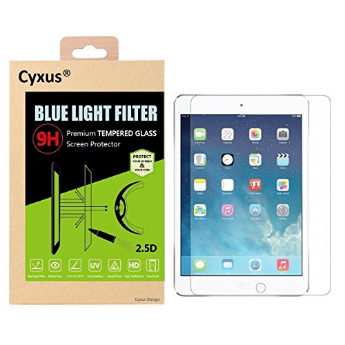 Product Cover Cyxus Blue Light UV Filter [Sleep Better] 9H Tempered Glass Screen Protector for Apple iPad Pro 9.7